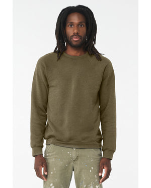 BELLA + CANVAS Unisex Sponge Fleece Crewneck Sweatshirt - Heather Olive