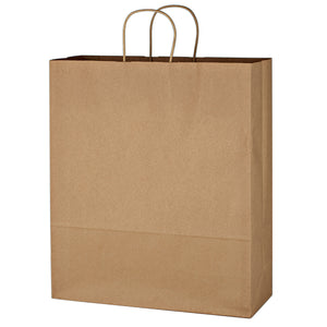 Kraft Paper Brown Shopping Bag - 16" x 19" - Natural