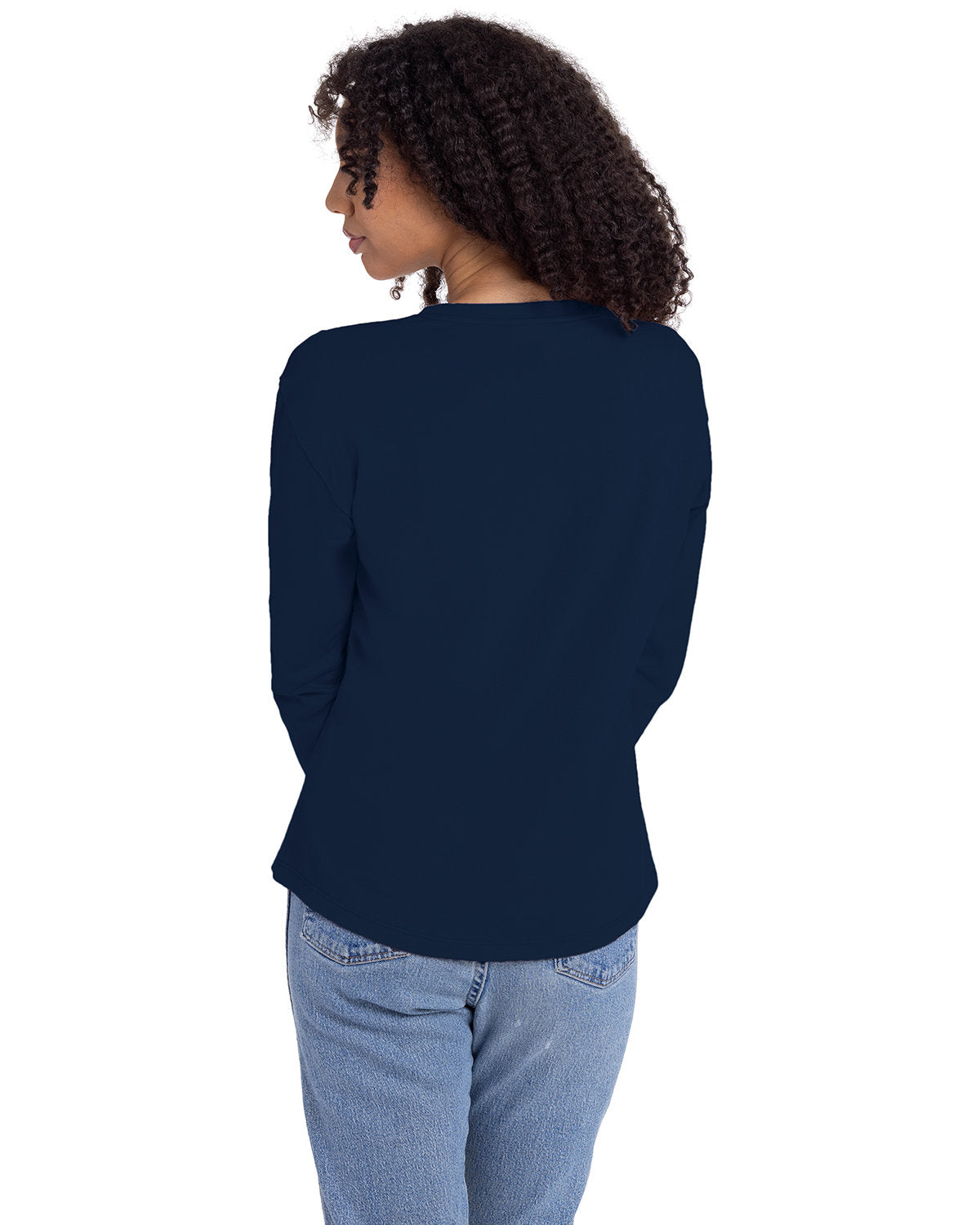 Next Level Apparel Ladies' Relaxed Long Sleeve T-Shirt - Back