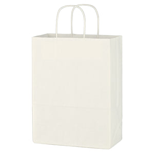 Kraft Paper White Shopping Bag - 10" x 13" - White