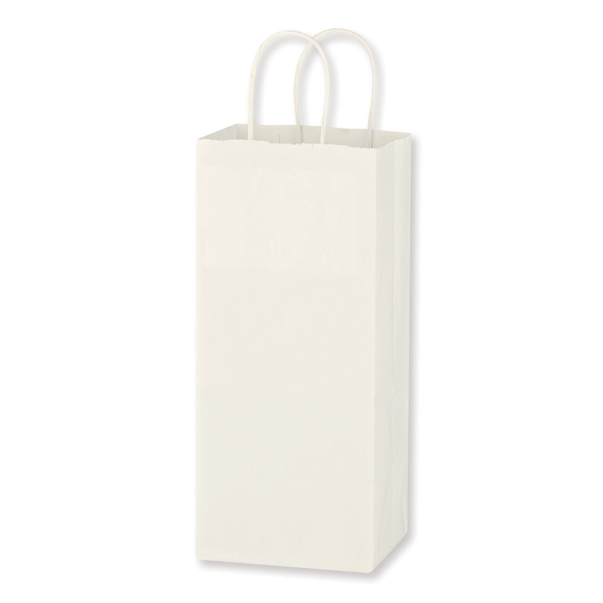 Kraft Paper White Wine Bag - 5.25" x 13" - White