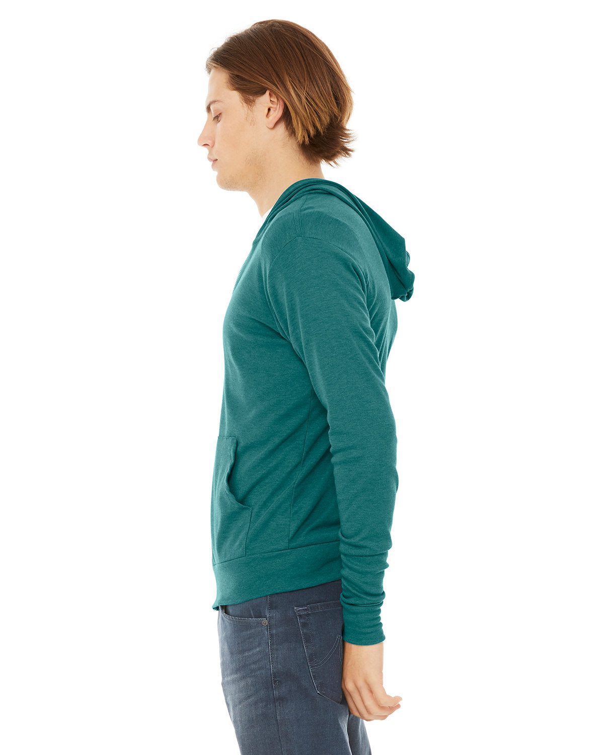 BELLA + CANVAS Unisex Triblend Full-Zip Lightweight Hoodie