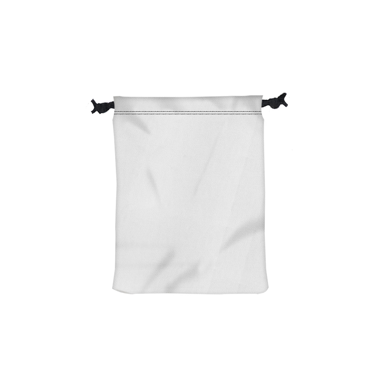 7" W X 9" H Canvas Drawstring Bag - White