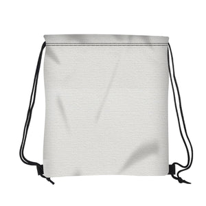 16" W X 18" H Canvas Drawstring Backpack - White