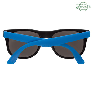 Rubberized Sunglasses - Black With Blue