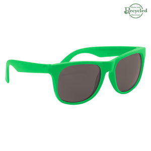 Rubberized Sunglasses - Solid Green