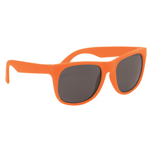 Rubberized Sunglasses - Solid Orange