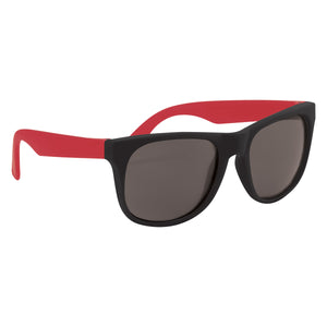 Rubberized Sunglasses - Black With Red