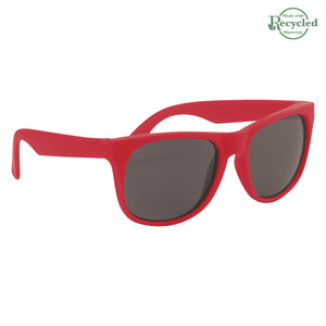 Rubberized Sunglasses - Solid Red