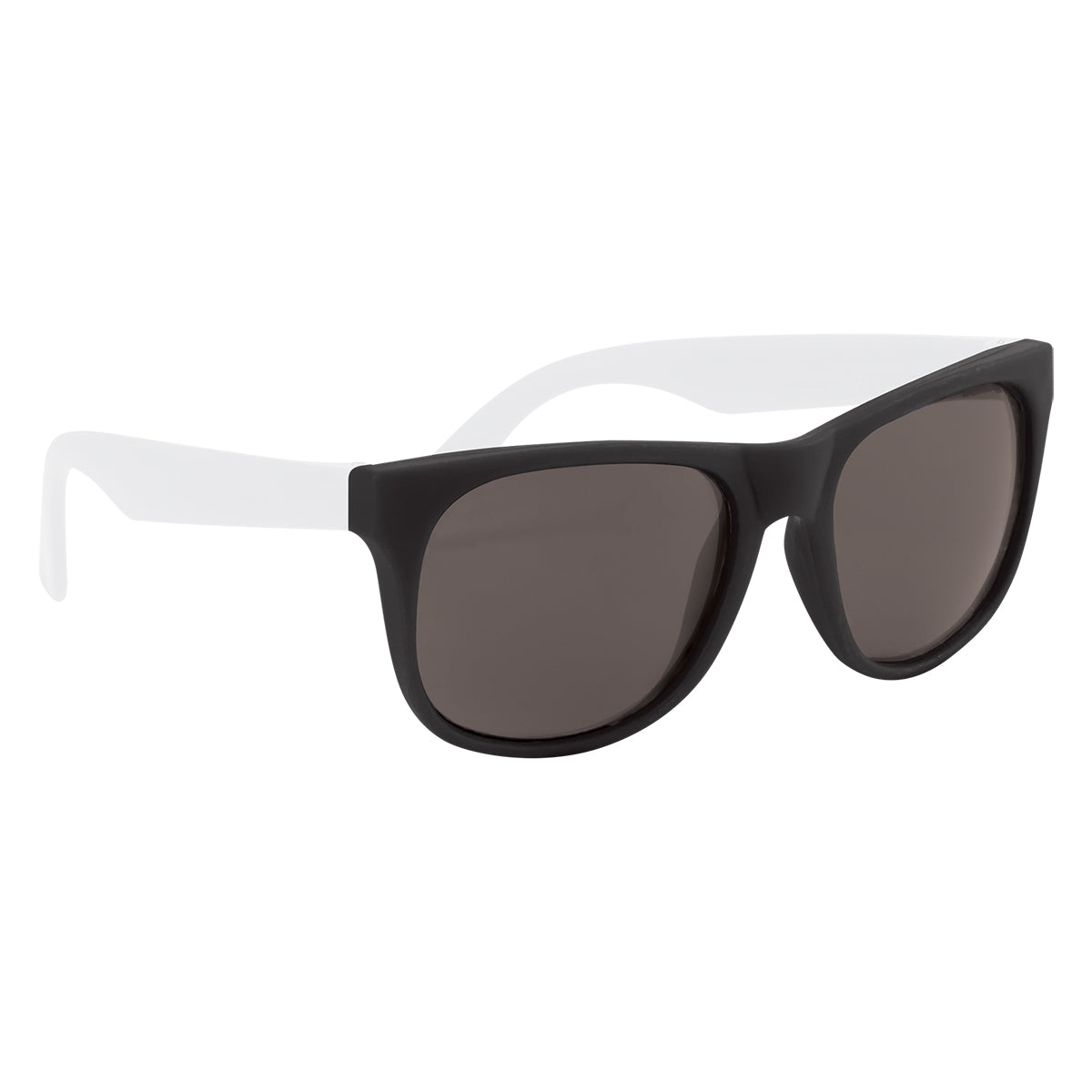 Rubberized Sunglasses - Black With White