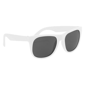 Rubberized Sunglasses - Solid White