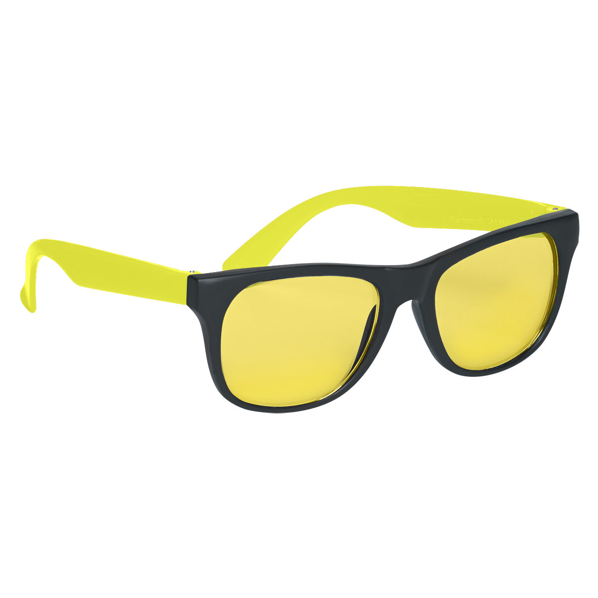 Tinted Lenses Rubberized Sunglasses - Yellow