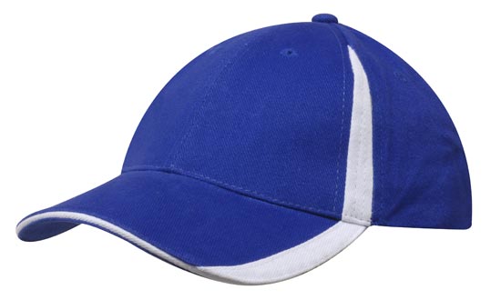 6 Panel BHC Cap with Inserts On Peak & Crown - Royal With White
