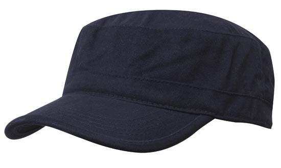 Brushed Sports Twill Military Cap - Navy