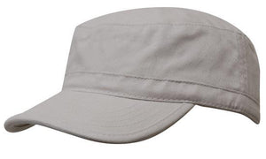 Brushed Sports Twill Military Cap - Stone