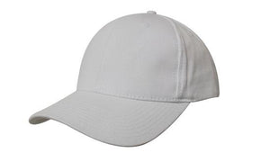 6 Panel Chino Twill Cap - Custom Embroidered - White