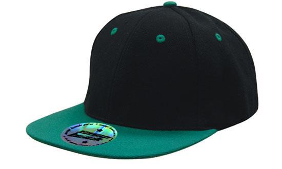6 Panel Two Tone Flat Peak Cap
