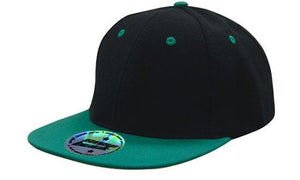 6 Panel Two Tone Flat Peak Cap