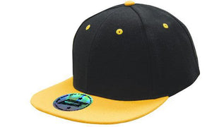 6 Panel Two Tone Flat Peak Cap