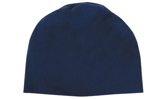 Cotton Beanie - Custom Embroidered - Navy
