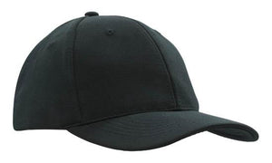 6 Panel Ottoman Cap - Custom Embroidered - Black