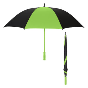60" Arc Splash of Color Golf Umbrella - Black With Lime