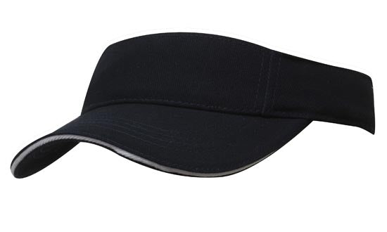 BHC Visor with Sandwich - Custom Embroidered - Navy With White
