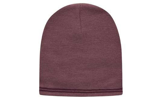 Skull Acrylic Beanie with - Stripes