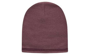 Skull Acrylic Beanie with - Stripes