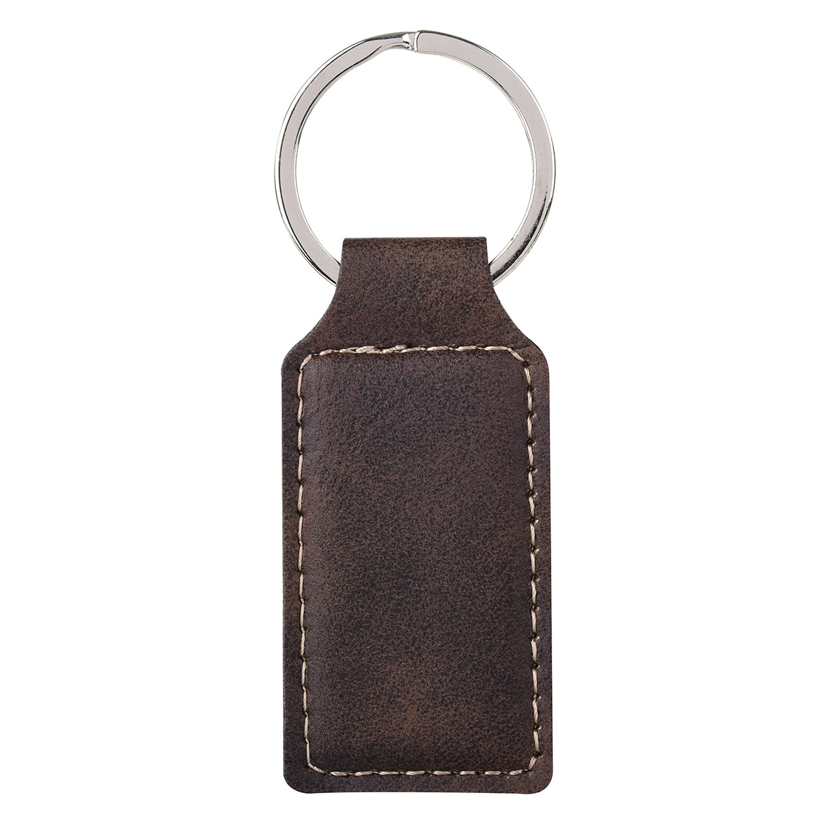 Belvedere Stitched Key Tag - Brown