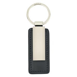 Leatherette Key Tag - Matte Silver