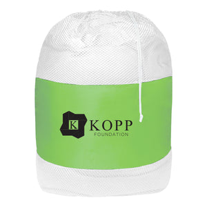 Mesh Laundry Bag - HT_3070 - Lime With White