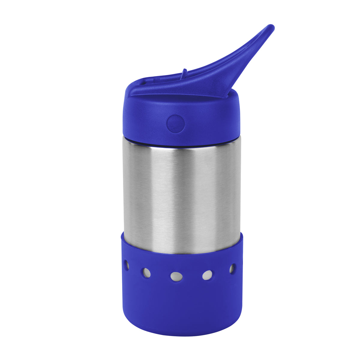 14 Oz. Stainless Steel Rockwell Bottle - Silver With Blue