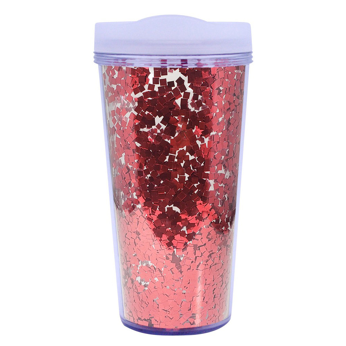 17 Oz. Glamour Glitter Tumbler - Red