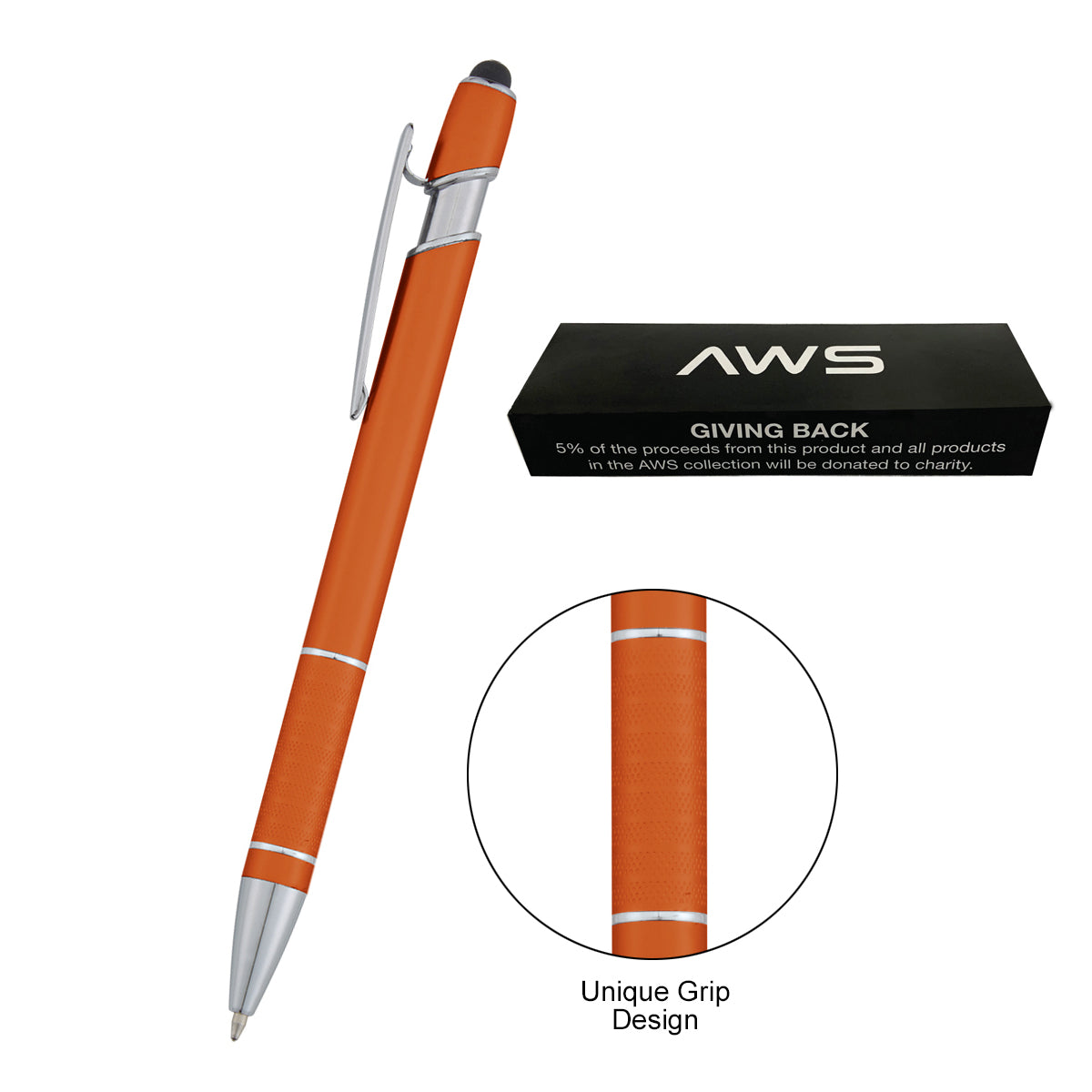 Aws Varsi Incline Stylus Pen - Orange
