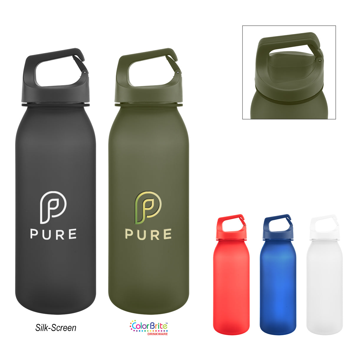 20 Oz. Brooke rPET Bottle With Carry Handle