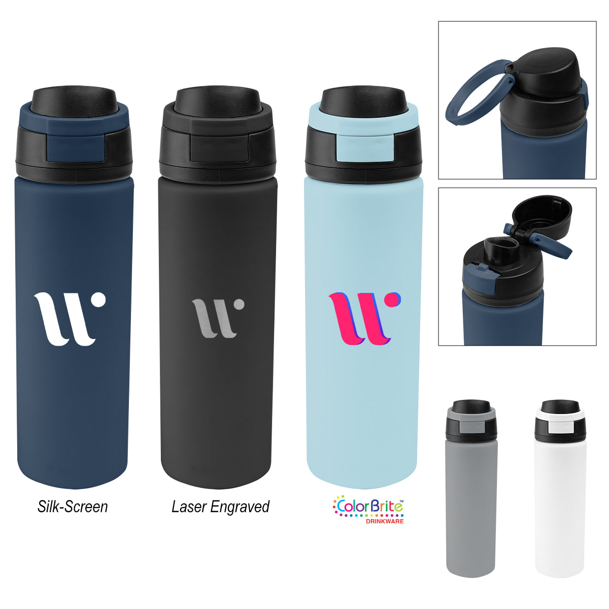 32 Oz. PopSip Stainless Steel Bottle