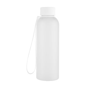 20 Oz. Morgan rPET Rubberized Bottle With Carry Strap - Frost Clear