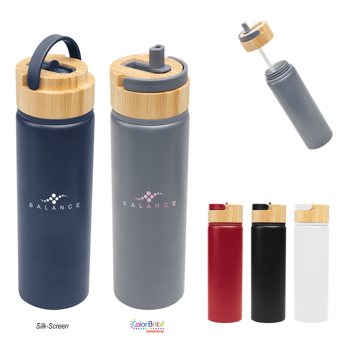 27 Oz. Ellis Bottle With Bamboo Lid