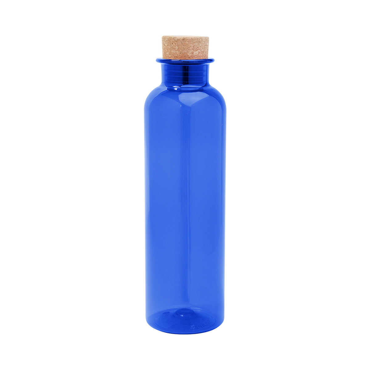 22 Oz. Maddie rPET Bottle With Cork Lid - Translucent Blue