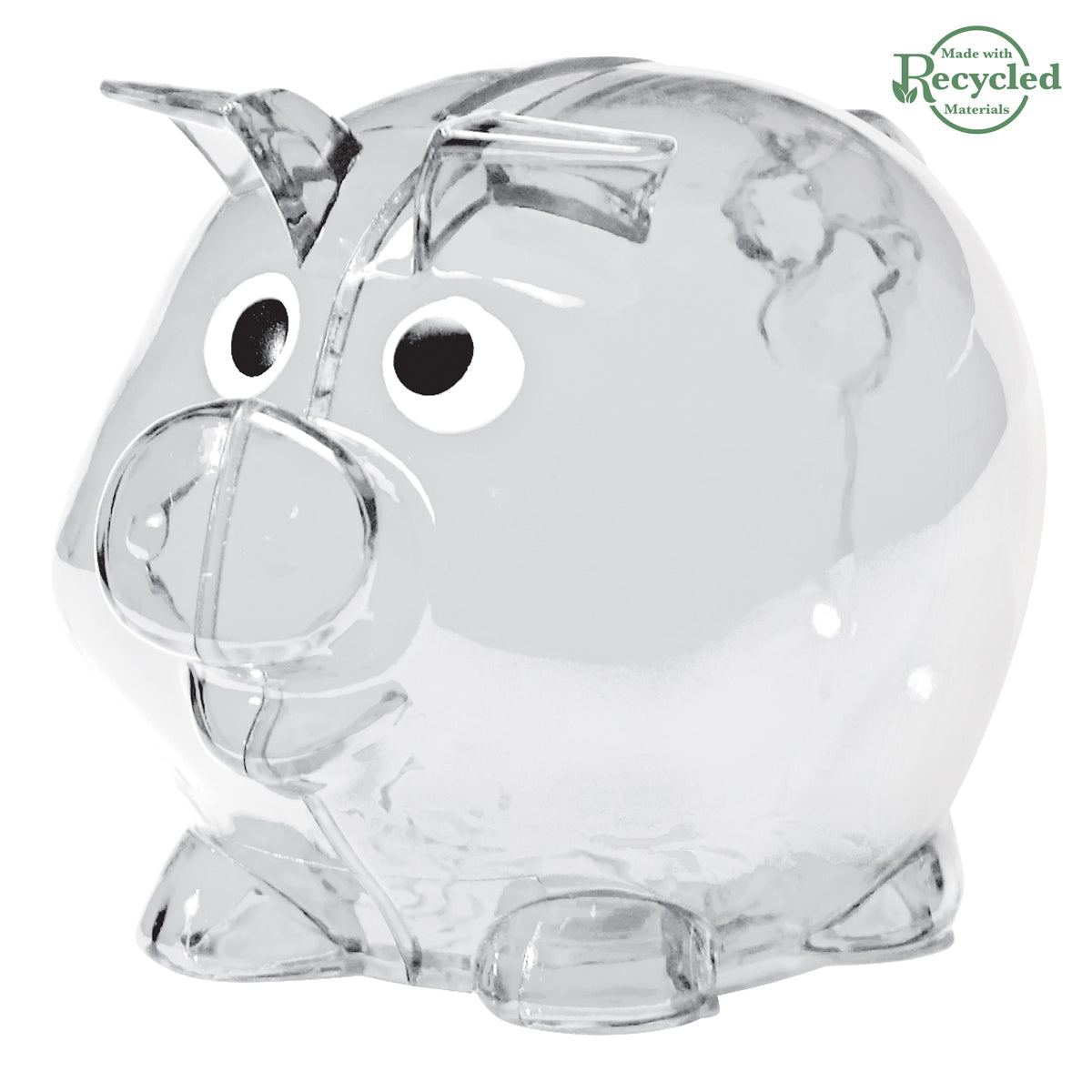 Mini Plastic Piggy Bank - Clear