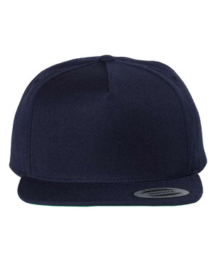 YP Classics Adult Structured Flat Visor Classic Snapback Cap - Navy