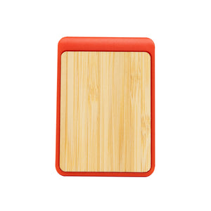 MAGNETIC CLIP WITH BAMBOO ACCENT - Fsc Bamboo Red