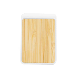 MAGNETIC CLIP WITH BAMBOO ACCENT - Fsc Bamboo White