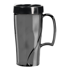 16 Oz. Arrondi™ Travel Mug - Translucent Charcoal