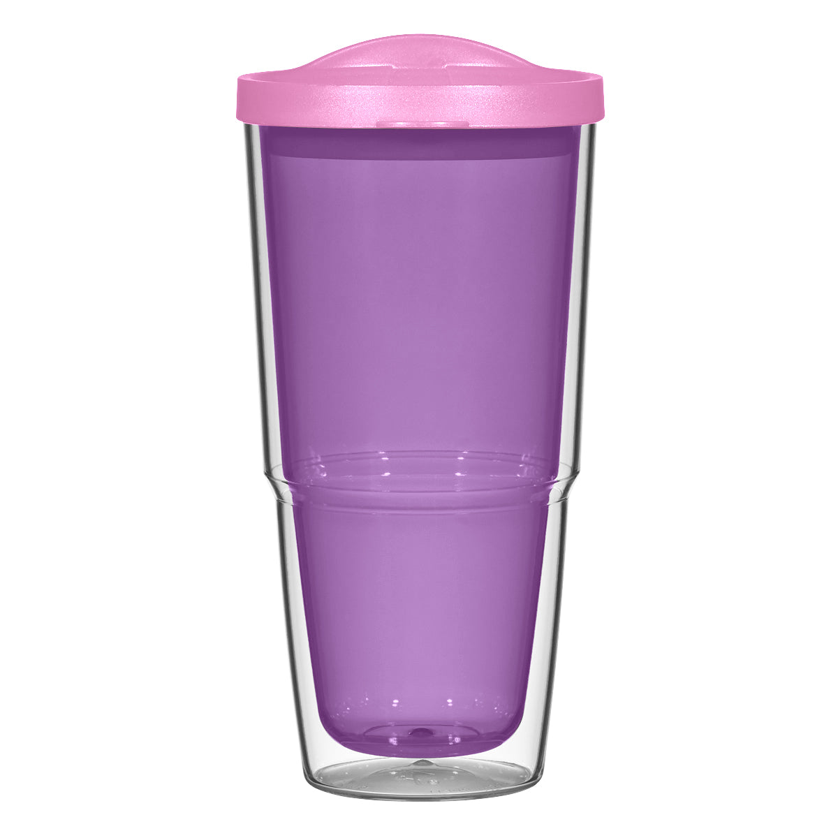 24 Oz. Biggie Tumbler With Lid - Translucent Purple