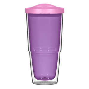 24 Oz. Biggie Tumbler With Lid - Translucent Purple