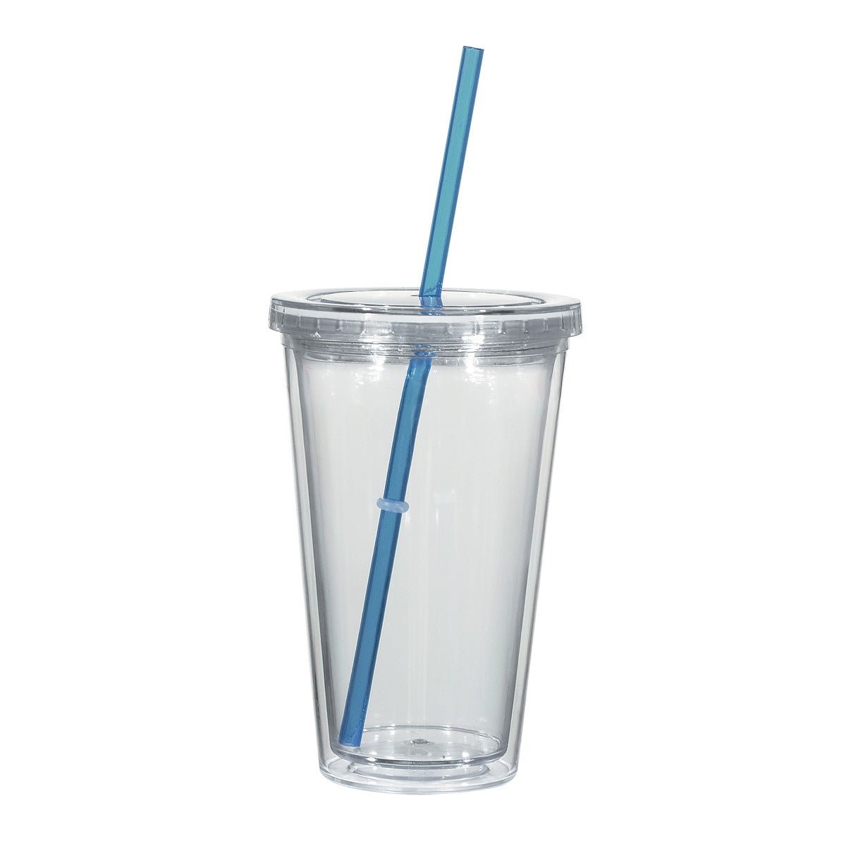 16 Oz. Newport Acrylic Tumbler - Translucent Clear/Teal