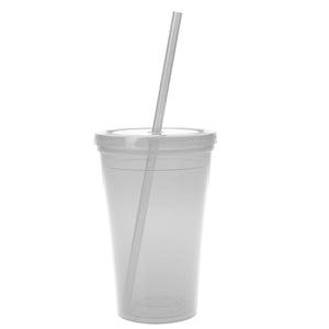 16 Oz. Sunsplash Double Wall Tumbler - Translucent Clear