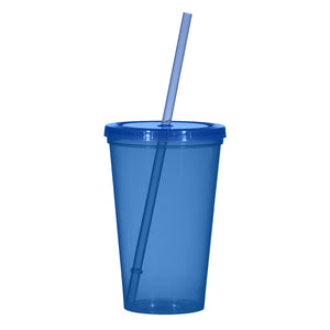 22 Oz. Sunsplash Single Wall Tumbler - Translucent Blue